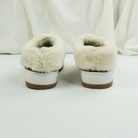 Blondo Suri Comfy Cognac Suede Fur-lined Waterproof Slip-on Platform Clog Shoe - Picture 9 of 12